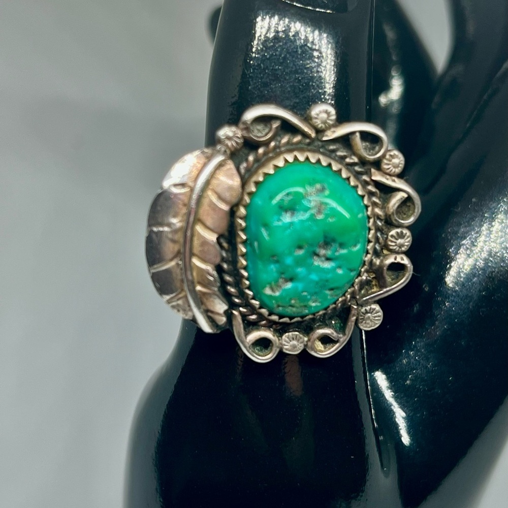 Vintage Navajo Silver & Turquoise Ring